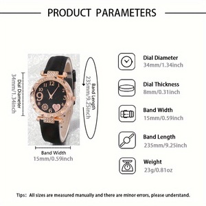 Set di Lusso 6 Pezzi: Orologio da Donna e Gioielli, Orologio al Quarzo e Bracciale, Perfetto per Regali e Momenti Speciali - Product Image 5