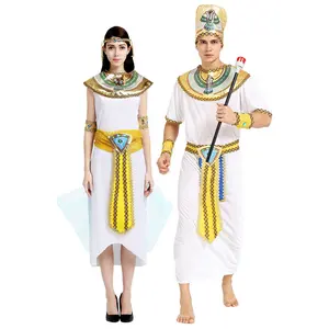 Halloween Carnival Party Kids Boy Girl Cosplay Ancient Egyptian Pharaoh Prince Princess Costume