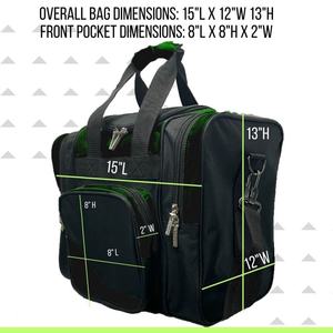 Deluxe Single Tote Bowling Bag with Large Separate Compartment for Bowling <b>Shoes</b> or Accessories Holds One Bowling Ball - Product Image 5