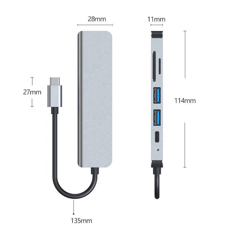 Laptop Docking Station USB C to Dual HDTV-Compatible VGA USB C Dock Hub MST Multi-Display Hub USB 3.0