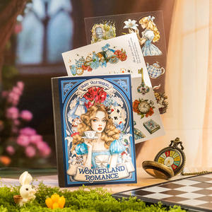 Lot de 18 autocollants décoratifs de Noël auto-adhésifs brillants découpés en PET et papier, série Conte de fées, double matériau - Product Image 2