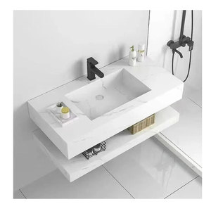 Plans de <span class=keywords><strong>travail</strong></span> modernes en pierre frittée, blancs, pour meubles de salle de bain et cuisines, en <span class=keywords><strong>marbre</strong></span> d'Italie Calacatta Noir Gris Water - Product Image 2