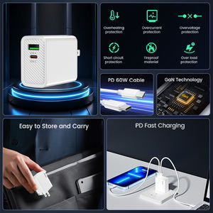 Chargeur USB Schitec Trending 65W Gan, double prise de charge USB A et Type C, chargeur 65W pour téléphone portable et ordinateur portable - Product Image 4