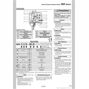 ISG110-031สวิตช์ความดันนิวเมติก SMC - Product Image 1