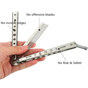 Pettine Pieghevole in Metallo per Pidocchi, Pettine Laser per <span class=keywords><strong>Barba</strong></span> <span class=keywords><strong>e</strong></span> <span class=keywords><strong>Capelli</strong></span>, Strumento per lo Styling dei <span class=keywords><strong>Capelli</strong></span> per Uso Domestico - Product Image 2
