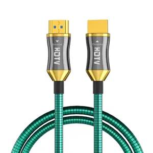 8k 광섬유 HDMI 케이블 광섬유 HDMI 케이블 고속 HDMI 케이블 블랙 갑옷 섬유 케이블 8k aoc