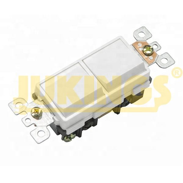 American Standard Double Rocker Light Switch Wall ONOff Plug with Socket 125V Rated Voltage 15A Rated Current