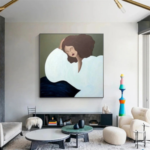 <span class=keywords><strong>Pinturas</strong></span> al Óleo Realistas Personalizadas al por Mayor, Arte de Pared con Retratos, Decoración <span class=keywords><strong>del</strong></span> Hogar, Pintura Texturizada 3D - Product Image 4