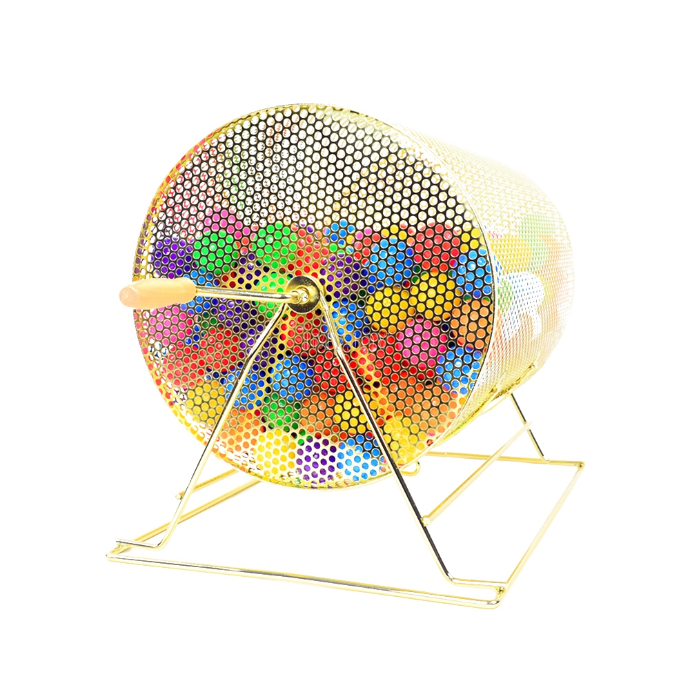 Manufacturer Manual Gold Roller Lottery Gambling Amusement Bingo Lotto Drawing Ball Drop Game Box Machine