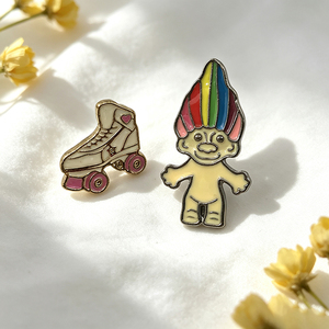 Pins en émail et badges métalliques style rétro skate urbain avec texte motivant, pour la décoration quotidienne des tenues des jeunes, vente en gros - Product Image 4