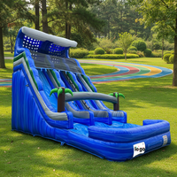 20ft PVC Commercia Saut Château Gonflable Enfants Toboggan Parc Aquatique Toboggan pour Piscine