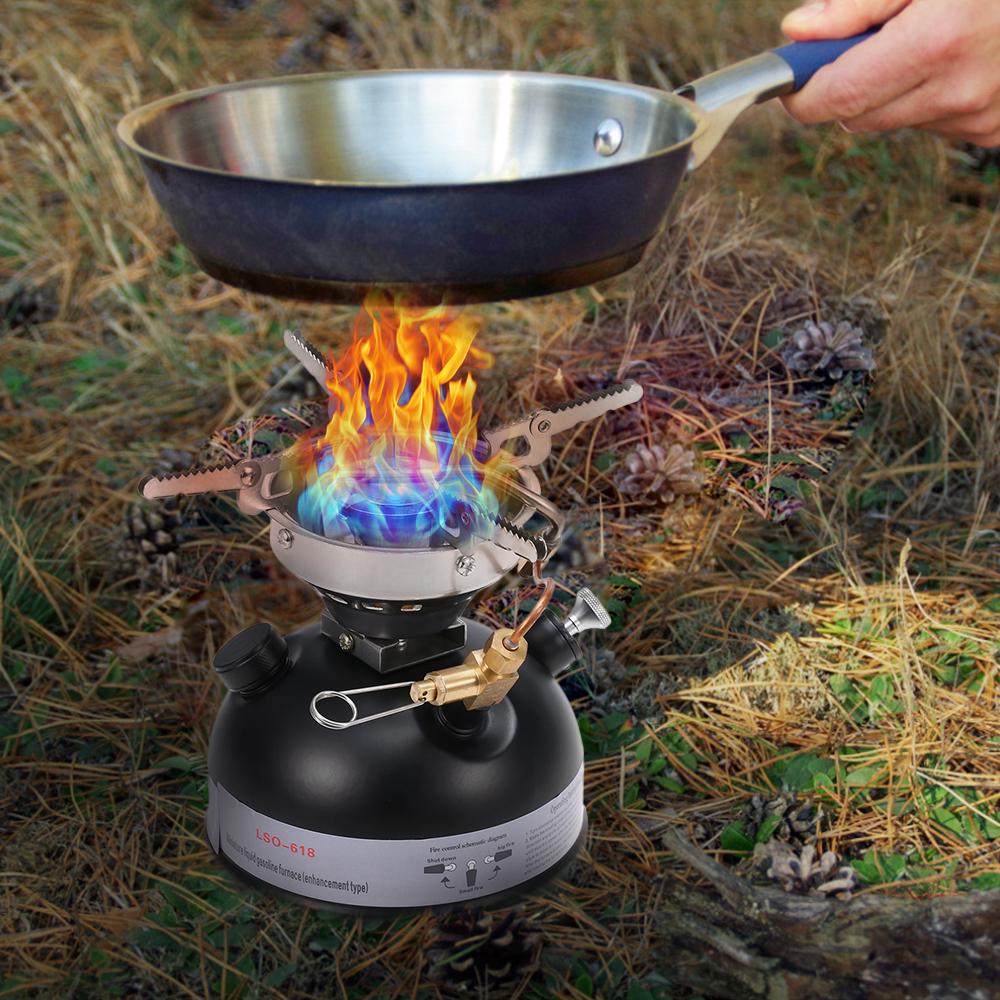 Poêle à Bois Portable Camping - Mini Cuisinière Inox Survival Pour Brindilles, 10x10x12.7 Cm