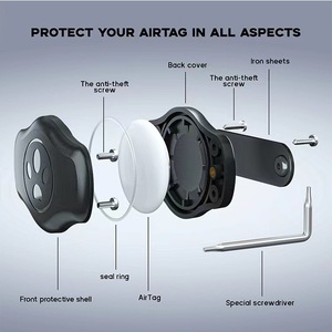 Support de collier pour <span class=keywords><strong>AirTag</strong></span> 2024 - Étanche IP68, étui de protection sécurisé pour <span class=keywords><strong>AirTag</strong></span> avec vis, compatible avec tous les colliers de largeur - Product Image 4