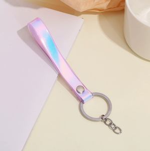 Gantungan Kunci Tali Ponsel Laser Reflektif DIY, Tas Pergelangan Tangan Carabiner PVC Tahan Air, Grosir - Product Image 5