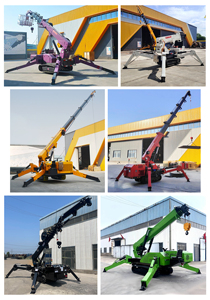 L123 स प्रमाणित छोटे 10 ~ 20 मीटर इलेक्ट्रिक डीजल आकाश मकड़ी चेरी पिकर को स्वचालित लेवलिंग के साथ ट्रैक किया बूस्ट लिफ्ट - Product Image 3