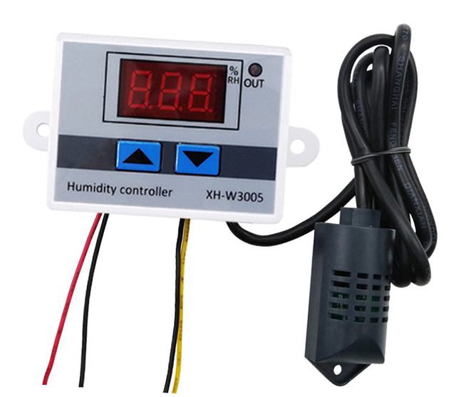 XH-W3005 12V Humidity Sensor Control Systems Hygrostat Digital Humidity Controller for Incubator