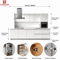 Armoire suspendue, Cadre d'armoire de cuisine modulaire, Rideaux, Armoires de cuisine, Unité de cuisine RTA en gros pour hôtel et villa