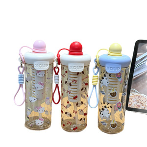 Xcup Cartoon Straw <b>Cup</b> 750Ml Two In One Lid Portable <b>Drink</b> <b>Cup</b> For Travel With Tea Strainer - Product Image 5