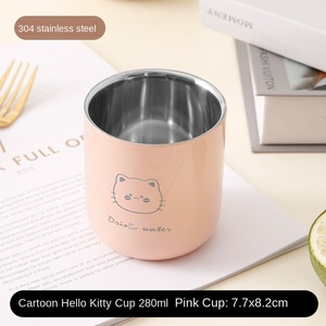 Tazza da Viaggio Personalizzabile in Acciaio Inox da 250ml Color Crema con Motivi di Gatti/Cani, Ecologica per Regali Aziendali - Product Image 6