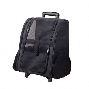 Free Sample In Stock Pet Rolling Carrier Dog <b>Backpack</b> with <b>Wheels</b> Cats Puppies Travel Bag with <b>Wheels</b> Dog Trolley Airline - Product Image 5