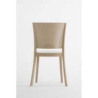 LUCIENNE Paquete de 18 piezas para sillas de oficina de policarbonato Cappuccino extra brillante, modelo 10L2004_bncl