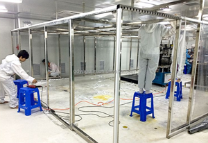 Cabine <span class=keywords><strong>de</strong></span> purification modulaire portable ISO 5 Classe 100 pour laboratoires pharmaceutiques et électroniques - Product Image 2