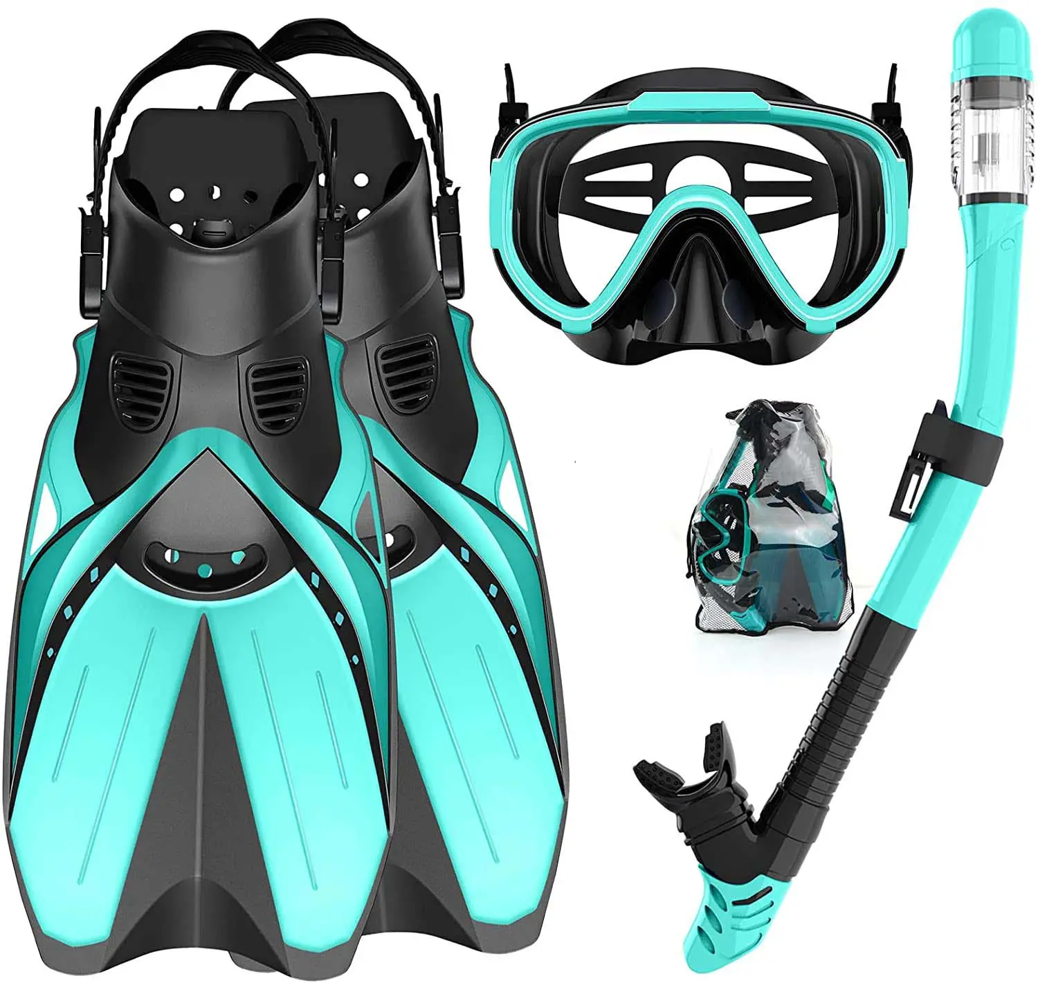 다이빙 세트 전문적으로 설계된 다이버 장비 상업용 스쿠버 세트 메쉬 기어 백이있는 다이빙 장비