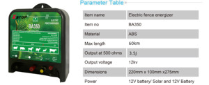 Électrificateur de clôture électrique extérieur 3,5 J, chargeur de clôture de sécurité DC 12 V pour bovins et chèvres - Product Image 6