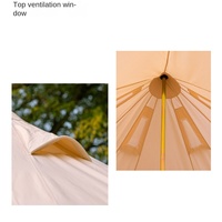 Tente yourte pour camping extérieur, équipement quatre saisons, imperméable 2000-3000mm, tissu Oxford en coton 900D avec revêtement PE, pyramide indienne