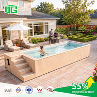 Piscine Conteneurisée Personnalisée 20ft 40ft, Conception Directe Usine, Piscine Familiale Hors Sol pour Jardin