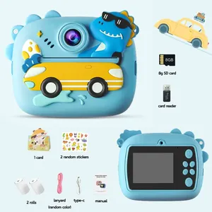 Appareil <span class=keywords><strong>photo</strong></span> instantané coloré pour enfants, mignon et bleu, avec capteur CMOS, carte SD, papier <span class=keywords><strong>photo</strong></span>, cadeau pour garçon ou fille - Product Image 1
