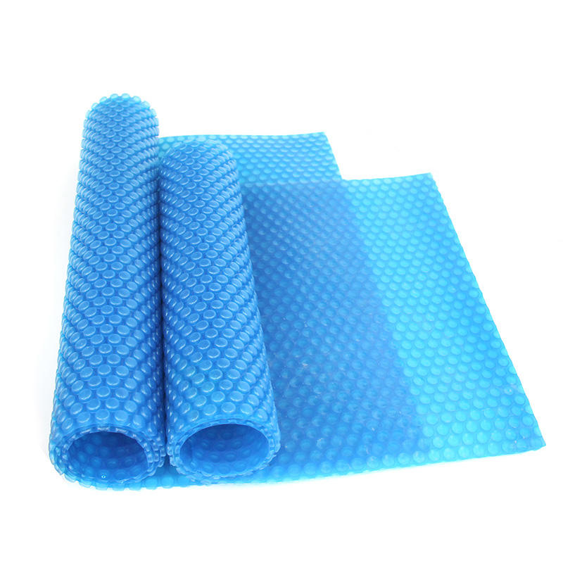 Cubierta de piscina solar azul