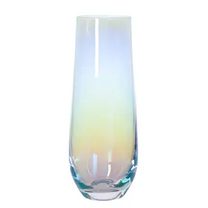 Moda isıya dayanıklı kaplama cam mavi çay bardağı yaratıcı ev Trend içecek gözlük renk cam kupa sürahi ve bardak