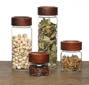 Frascos de Vidrio de Borosilicato Herméticos al por Mayor de 16oz, 30oz, 500ml, 900ml con Tapa de Bambú y Boca Ancha para Almacenamiento de Alimentos en la Cocina - Product Image 6