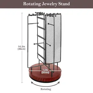 Rotatif Bijoux Arbre Tour De Stockage Rack Bracelet Titulaire Organisateur Stand Boucle D'oreille Titulaire Organisateur avec 28 Collier Crochets