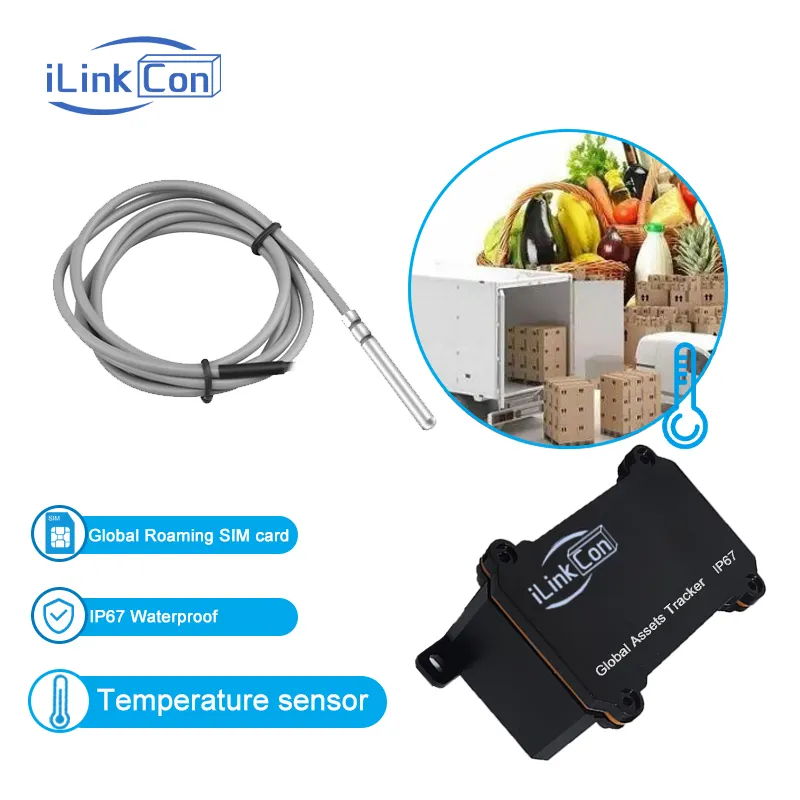 iLinkCon 4G Vessel Locator Global Shipment Gps Tracking Device  Free Global SIM  Temperature logger Vessel GPS Tracker