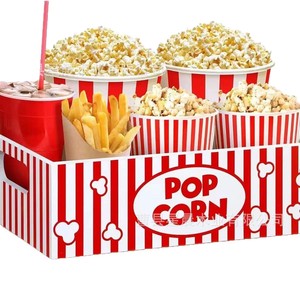 Movie Night <b>Snack</b> <b>Tray</b> With Compartments Handle Beverage Candy Storage Box For Party Home Use - Product Image 5