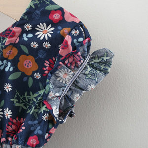 Tenues pour bébés, vêtements pour tout-petits, robes de demoiselle d'honneur, robes florales pour filles avec dentelle en filet - Product Image 6