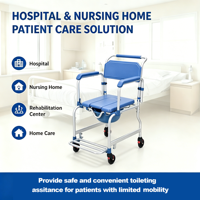 Chaise de douche pour fauteuil roulant OEM pour les soins aux personnes âgées, équipement de réadaptation hospitalière, fournisseur ODM