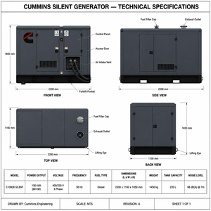 เครื่องกำเนิดไฟฟ้าดีเซล Cummins Weichai 300kVA 240kW แบบเงียบเก็บเสียง สามเฟส 50Hz 60Hz สำหรับสำรองไฟฟ้าในอุตสาหกรรมและพาณิชย์ - Product Image 4