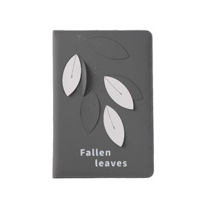 Cuaderno de Tapa Blanda <span class=keywords><strong>con</strong></span> Diseño de <span class=keywords><strong>Hojas</strong></span> <span class=keywords><strong>en</strong></span> Capas, Encuadernado <span class=keywords><strong>con</strong></span> Hilo, de Cuero PU <span class=keywords><strong>con</strong></span> Estampado Temático de Otoño, Tamaño A5, para Regalo - Product Image 4