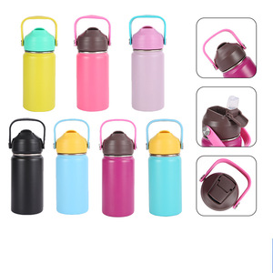 Botella de Agua Aislada al Vacío de Acero Inoxidable de 12oz con Logo Lindo, Vaso Térmico de Doble Pared con Popote para Niños, Escuela y Viajes - Product Image 5
