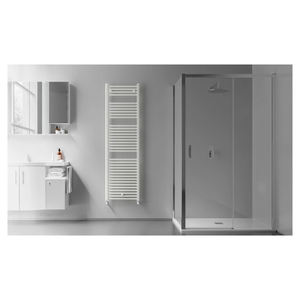 SANREMO Portasciugamani Riscaldato Singolo Stile Moderno Dritto in Acciaio Bianco per Bagno H.1110 X L.600 X P.550 - Product Image 4