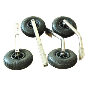 Ruedas para remolque de barco ISURE, de caucho sólido, 8 pulgadas, eje de acero inoxidable para remolques de barcos pequeños - Product Image 3