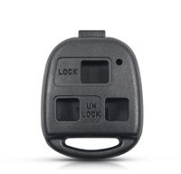 Coque de clé de voiture à distance en ABS noir à 3 boutons, compatible avec Camry, Rav4, Corolla, Prado, Yaris, Tarago, Cruiser, Land Cruiser