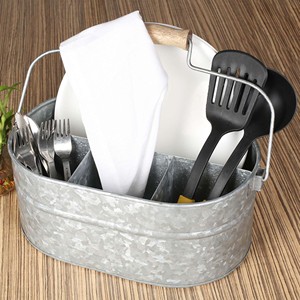 Caddy con 6 compartimentos con asas de madera, superventas, Caddy utensilio, cubertería rústica, soporte para utensilios, organizador de cubiertos, servilleta - Product Image 6