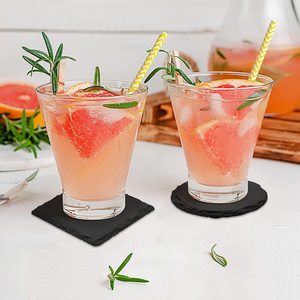 Thiết kế hiện đại nhà bếp vuông đen handmade đá tự nhiên Slate đế lót ly số lượng lớn cho bảng bền vững uống Bar Pads in logo - Product Image 6