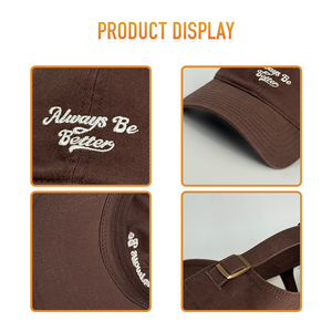 Casquettes Snapback Heycap avec logo brodé personnalisé, en cuivre, 6 panneaux, baseball, haute qualité, non structurées, en coton, à calotte souple - Product Image 4