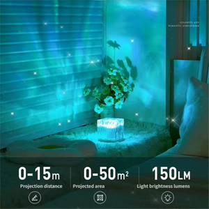 Lampe de table en cristal rechargeable avec base en bois massif de qualité supérieure, effet d'ondulation d'eau RGB, pour la décoration de la maison - Product Image 4