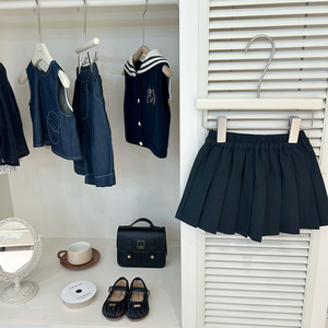 Tongxingyuan Girls Summer School Style Two Piece Set Cotton Chiffon Short Sleeve Shirt With Pleated Skirt For Children - Product Image 3